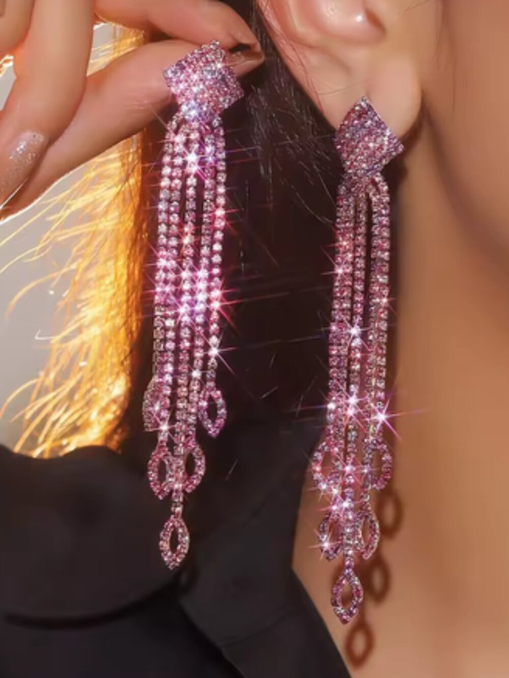 Earrings crystal Chandelier